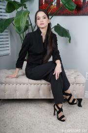 "Angelina Moon’s Thigh High Seduction with Spit Play" Gallery - Photo 4