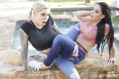 Wet & Wild: Karma Rx & Ginanna Grey’s Denim Makeout Meltdown Gallery - Photo 48